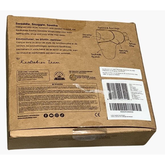 3 KeaBabies Swaddle Soothe Wraps Sleep Sacks Babies 0-3 Months Pink & White - Picture 3 of 5